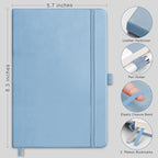 RETTACY Dotted Journal Notebook, 192 Pages, A5 Medium Size | Leather Hardcover - Image 2
