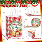 Kolldenn 48 Pcs Christmas Gingerbread Party Favors Bags Christmas Goodie Gift - Image 2
