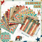 HunnmingRe 20 Pcs 10''x10'' Vintage Carnival Quilting Fabric Square Precuts - Image 2
