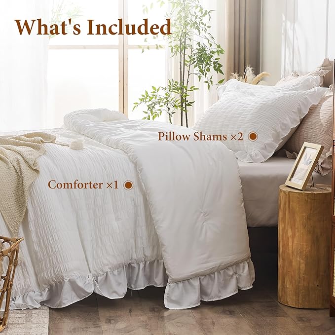 JOLLYVOGUE King Size Comforter Set, Lightweight & Fluffy Bedding Sets King - Image 7