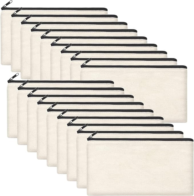 Legigo Blank Canvas Bag Zipper Pouch Makeup Bags Bulk by Legigo