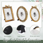 Vicenpal 3 Pcs Tiny Picture Ornate Frames 5 x 7 Inch Small Vintage Oval Picture - Image 3