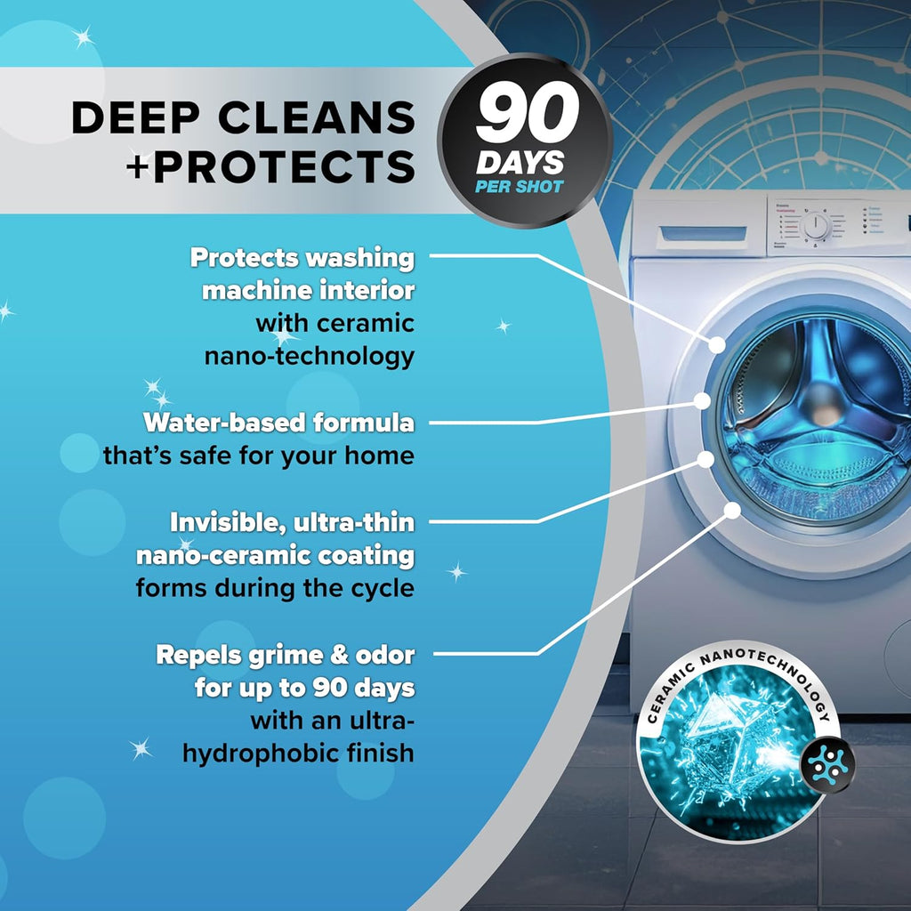 Lifeproof 4-IN-1 Washing Machine Cleaner - Up to 90 Days of Protection Against Odors & Grime (4-Pack, 1-Year Supply)
