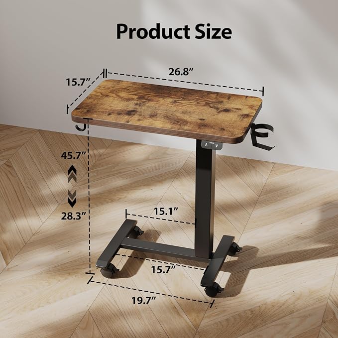 Agilestic Electric Standing Desk, 26 x 16 Inches Height Adjustable Desk - Image 2