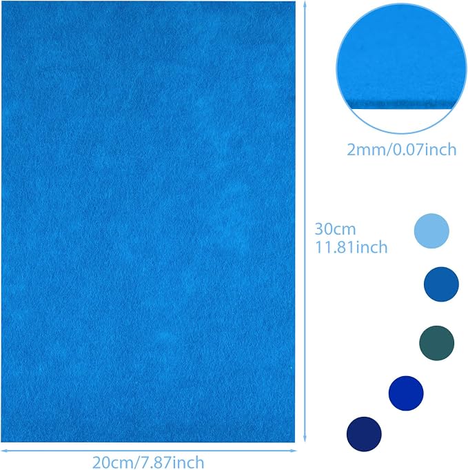 NEBURORA 20 Pcs 2mm Thick Stiff Felt Sheets - Image 2