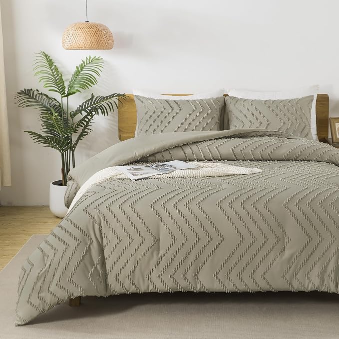 Andency Oatmeal Twin/Twin XL Comforter Set, Twin Bed Comforter - Image 6