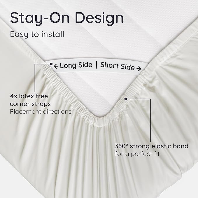 Bambaw 100% Viscose Derived from Bamboo King Fitted Sheet - Image 5