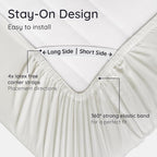 Bambaw 100% Viscose Derived from Bamboo King Fitted Sheet - Image 5