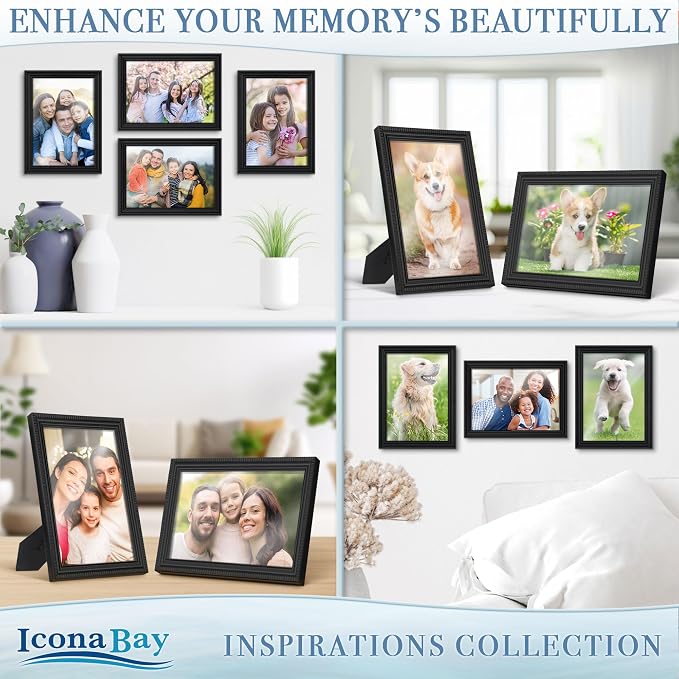 Icona Bay 5x7 Picture Frames, 6 Pack, Contemporary, Inspirations | These Icona - Image 4