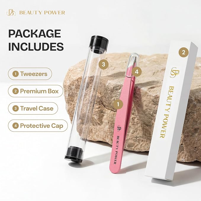 Beauty Power Tweezers for Women Facial Hair: Ultra Precision Tweezers for Women - Image 7