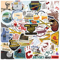 55 Pcs True Crime Forensic Stickers, Cool Detective Mystery Evidence Vinyl by Unknown