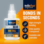 WoldoClean Metal Super Glue 50g Extra Strong Adhesive | Heavy Duty Waterproof - Image 2