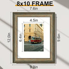 Vittanly 8x10 Picture Frames Set of 2, Ornate Vintage Photo Frame - Image 2
