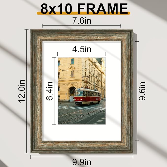 Vittanly 8x10 Picture Frames Set of 2, Ornate Vintage Photo Frame - Image 2