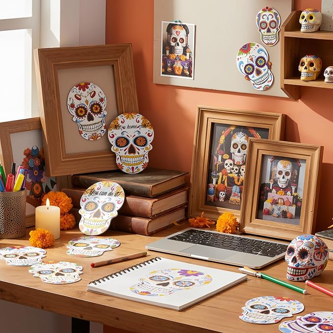 TaoBary 24 Pcs 7.09'' Sugar Skull Cutouts - Image 2