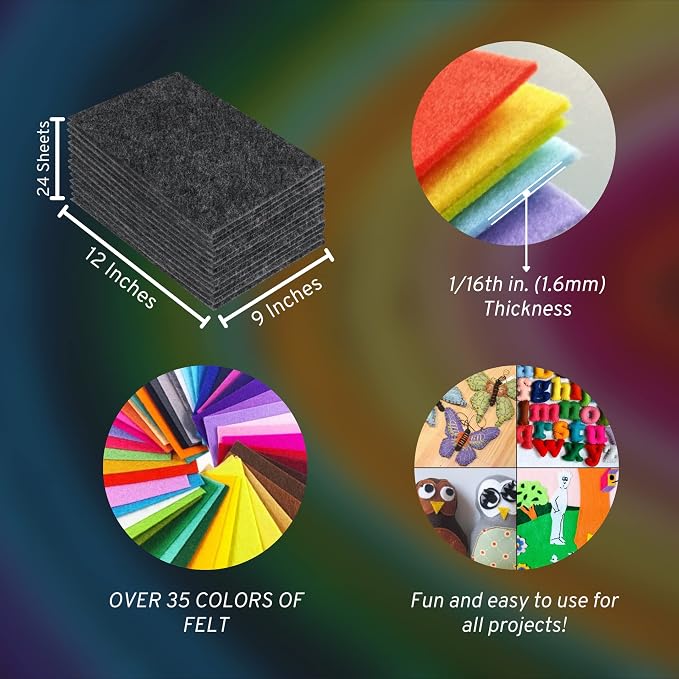 FabricLA Acrylic Felt Sheets for Crafts - Image 3