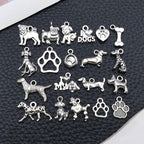 WOCRAFT 60pcsAntique Silver Dogs Charms Bracelet Charms - Image 5
