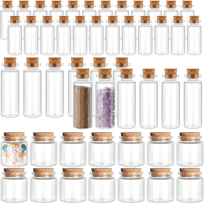 Patelai 48 Pcs Small Glass Jars by Patelai