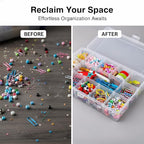Umirokin 2 Pack 15 Grids Clear Plastic Organizer Box - Image 3