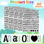 Letter Stickers 0.5 inch, Self-Adhesive Vinyl Waterproof ABC Letter Stickers - Image 2