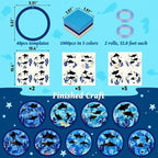 48PCS Summer Crafts: Paper Shark Suncatchers DIY Kits, Window Stained Glass - Image 4