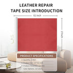 Leather Repair Patch Tape, Car Seat, Vinyl Leather Repair Kit - Image 2