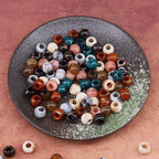 160pcs 12mm Acrylic Mix Color Large Hole Round Beads - Image 7