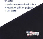 U.S. Art Supply 9 X 12 Inch Black Art Canvas Board Panels 6 Pack - Image 5