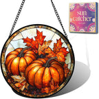 Pumpkin Maple Leaves Acrylic Suncatchers by Unknown