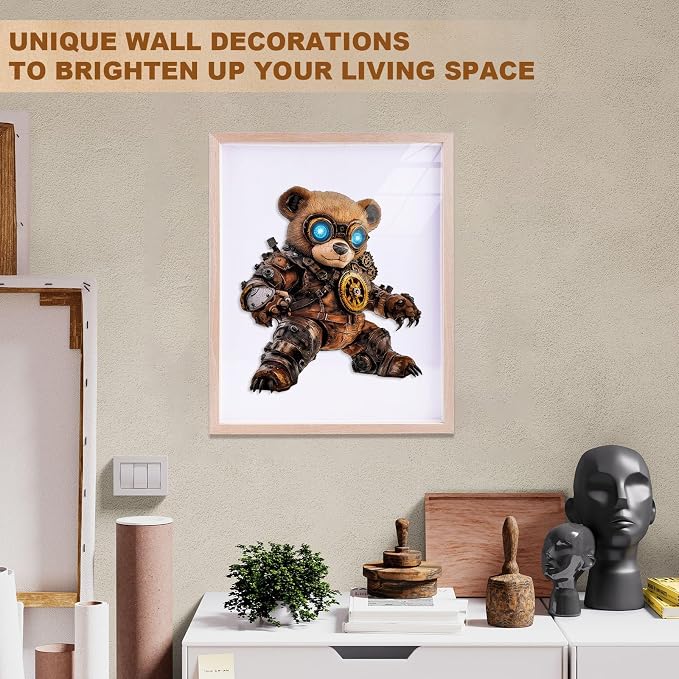 Cyber Bear Puzzles Adults Gifts Wooden 195 Pieces 13.4 * 11.5in - Image 7