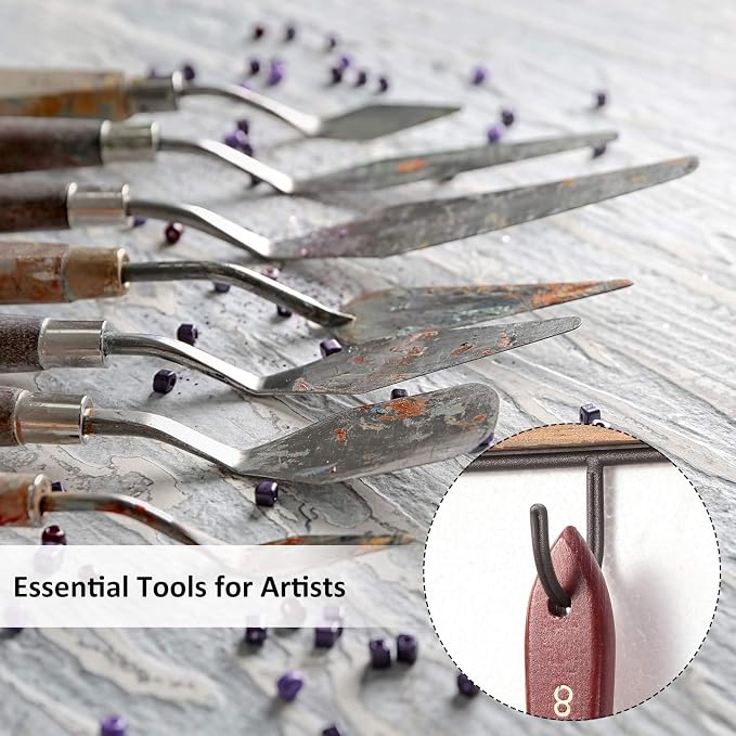 Honoson 16 Pieces Palette Knife Set Stainless Steel Painting Knives - Image 7