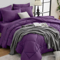 HEVUMYI Grape Purple California King Comforter Set by HEVUMYI
