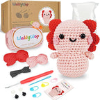 WaldyWop Crochet Kit for Beginners Adults, Wobbles Crochet Animal Kit, Complete by WaldyWop