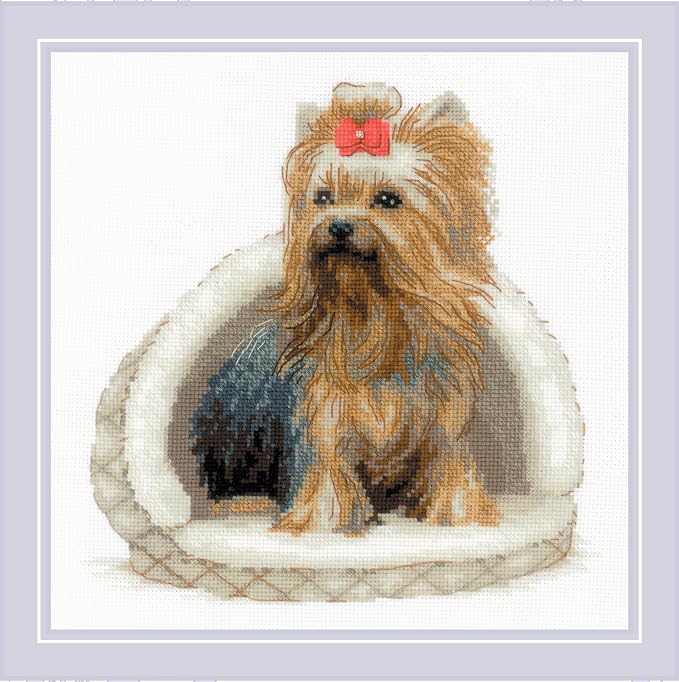 RIOLIS - Yorkshire Terrier 2152, Dogs Cross Stitch Kits 9¾" x 9¾", Counted by RIOLIS