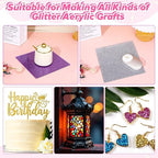 Glitter Acrylic Sheets 1/8" Thick 8x8in Color Acrylic Sheets - Image 3