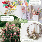 100 Pcs Floral Stems Wire for Paper Flower, 14 Inch 2 Gauge Dark Green Floral - Image 5