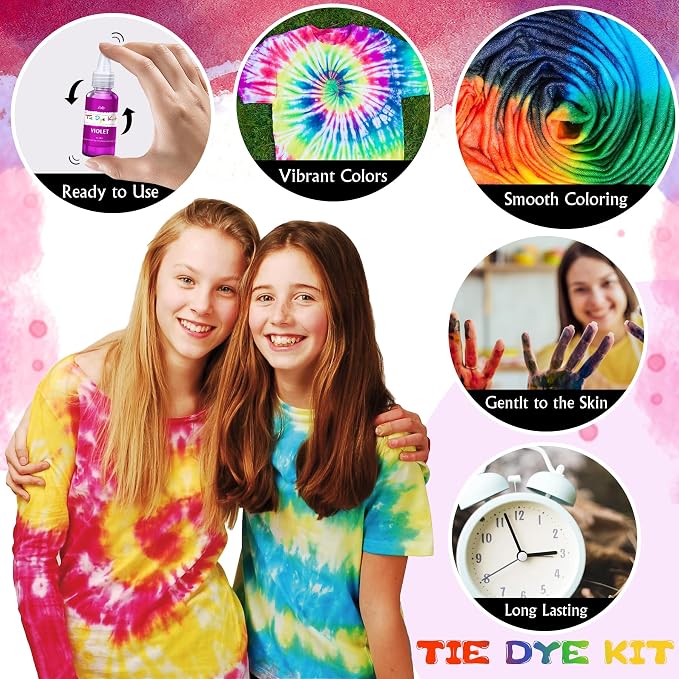 Tie Dye Kit - 40 Colors Permanent Fabric Dye - Image 4