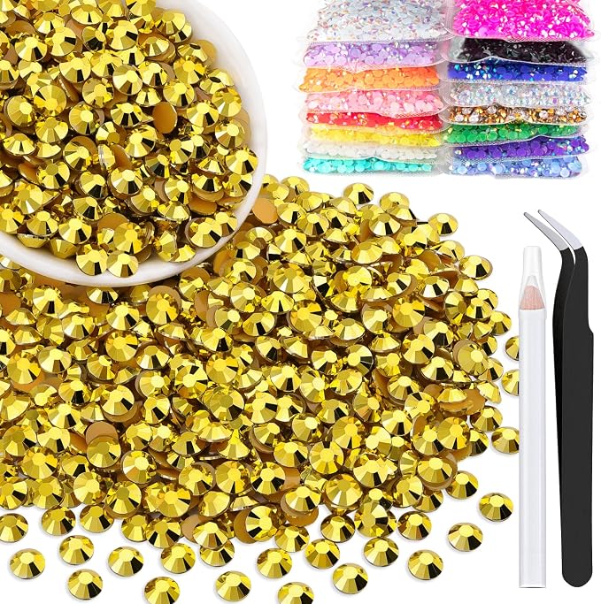 1500pcs 6mm Resin Rhinestones Bulk by BELLEBOOST