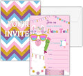 Llama Birthday Invitations, 25 Double-Sided A Whole Llama Fun Alpaca Party by seclate