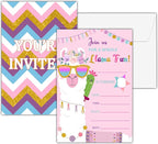 Llama Birthday Invitations, 25 Double-Sided A Whole Llama Fun Alpaca Party by seclate