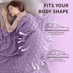 Knitted Weighted Blanket Adult, No Beads Heavy Blanket 60” x 80'' 15lbs - Image 3