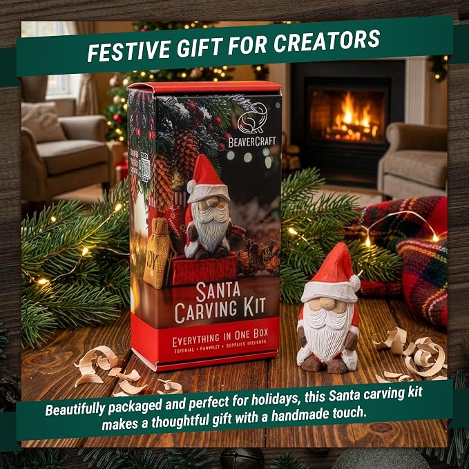 BeaverCraft DIY06 Santa Whittling Kit – Wood Carving Kit - Image 9