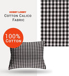 Hobby Lobby Black & White Gingham Homespun Cotton Fabric, 2 Yards | Precut - Image 3