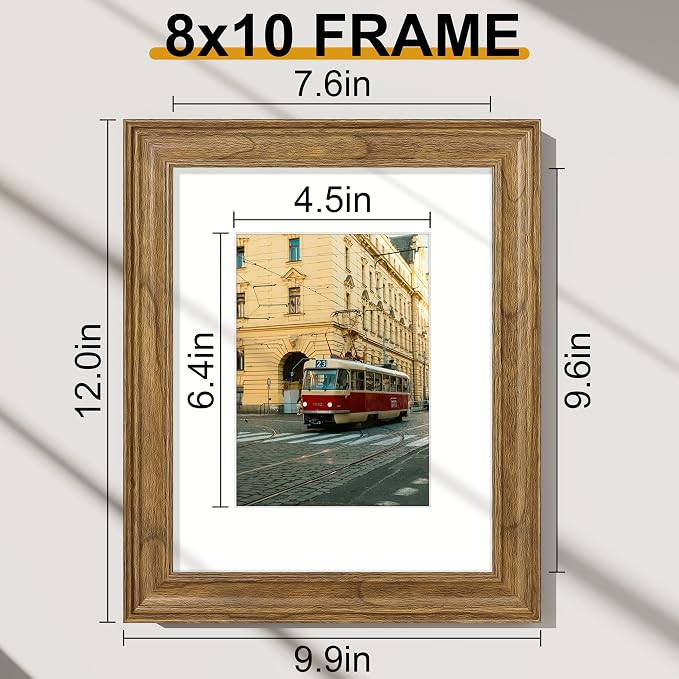 Vittanly 8x10 Picture Frames Set of 2, Ornate Vintage Photo Frame - Image 3