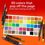 ARTISTRO Acrylic Glass Markers for Wine Glasses and Drinkware, Vibrant Dual Tip - Image 3