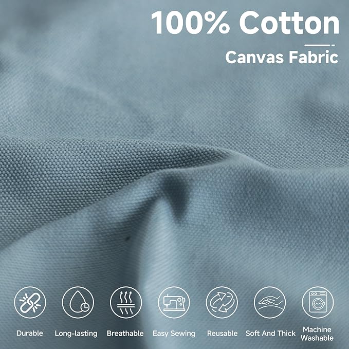 Simple&Opulence 100% Cotton Canvas Fabric 10oz. 59 Inch by The Yard, Nature - Image 2