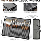 Fuumuui 25pcs Paint Brush Set, Professional 9 Shapes - Image 6