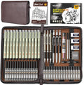 Nicpro 58 PCS Art Drawing Supplies Kit in Leather Case, Art Mechanical Pencil by Nicpro