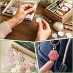 1200 PCS Hexagon Piecing Paper Templates, 0.5" White Paper templates, Quilting - Image 6