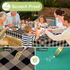 Smiry Rectangle Table Cloth, Waterproof Vinyl Tablecloths - Image 5